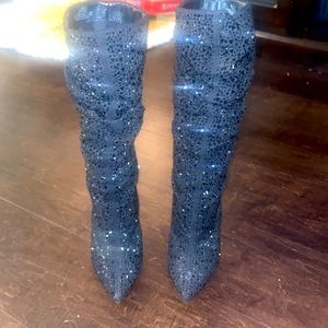 Black Bedazzled Boot